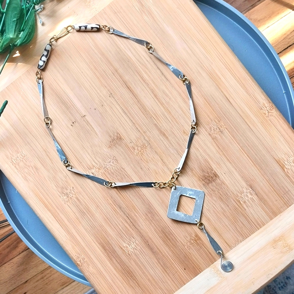 1PC Beautiful African Cascading Metal Necklace - Picture 5 of 5